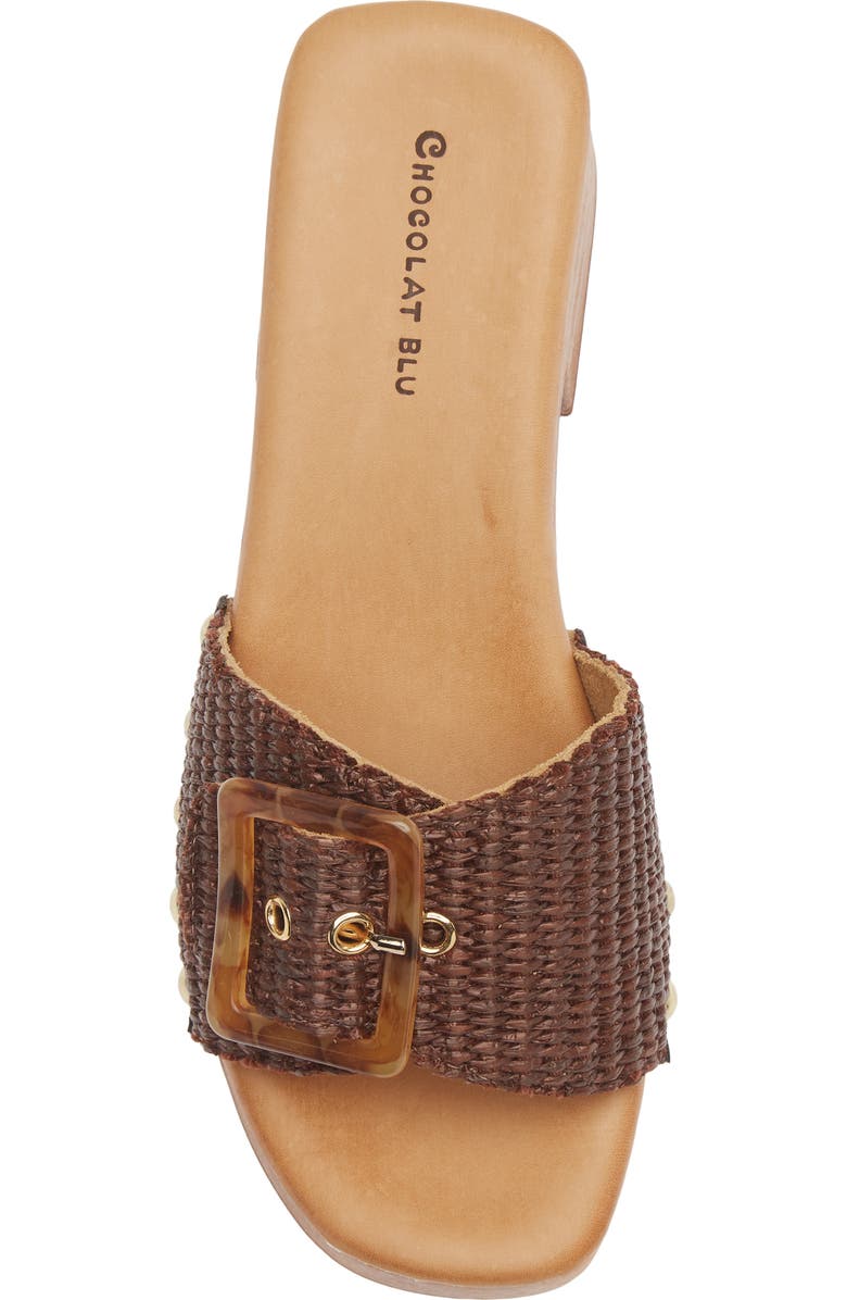 Chocolat Blu Lari Platform Sandal, Alternate, color, Brown Raffia