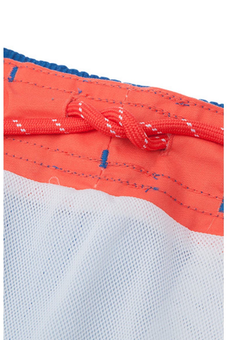 Kid's Swim Trunks with Mesh Lining and UPF 50+, Alternate, color, Tropical burst