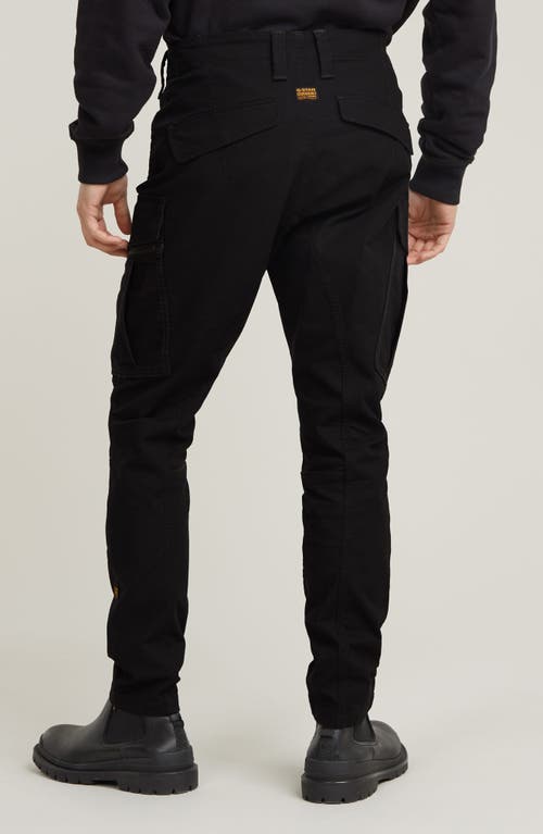 G-star Zip Pocket 3d Skinny Cargo Pants 2.0 In Dark Black