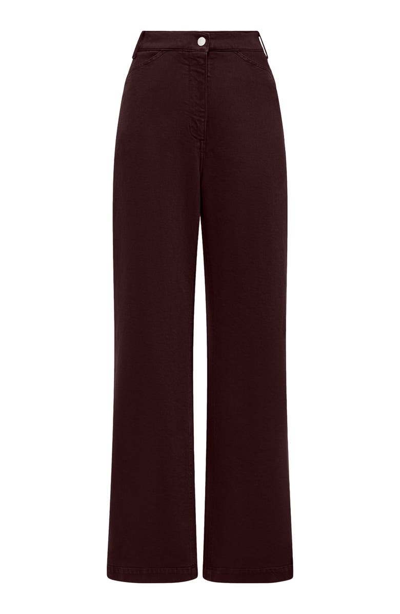 Another Tomorrow Workwear Pant, Alternate, color, Overdye Plum