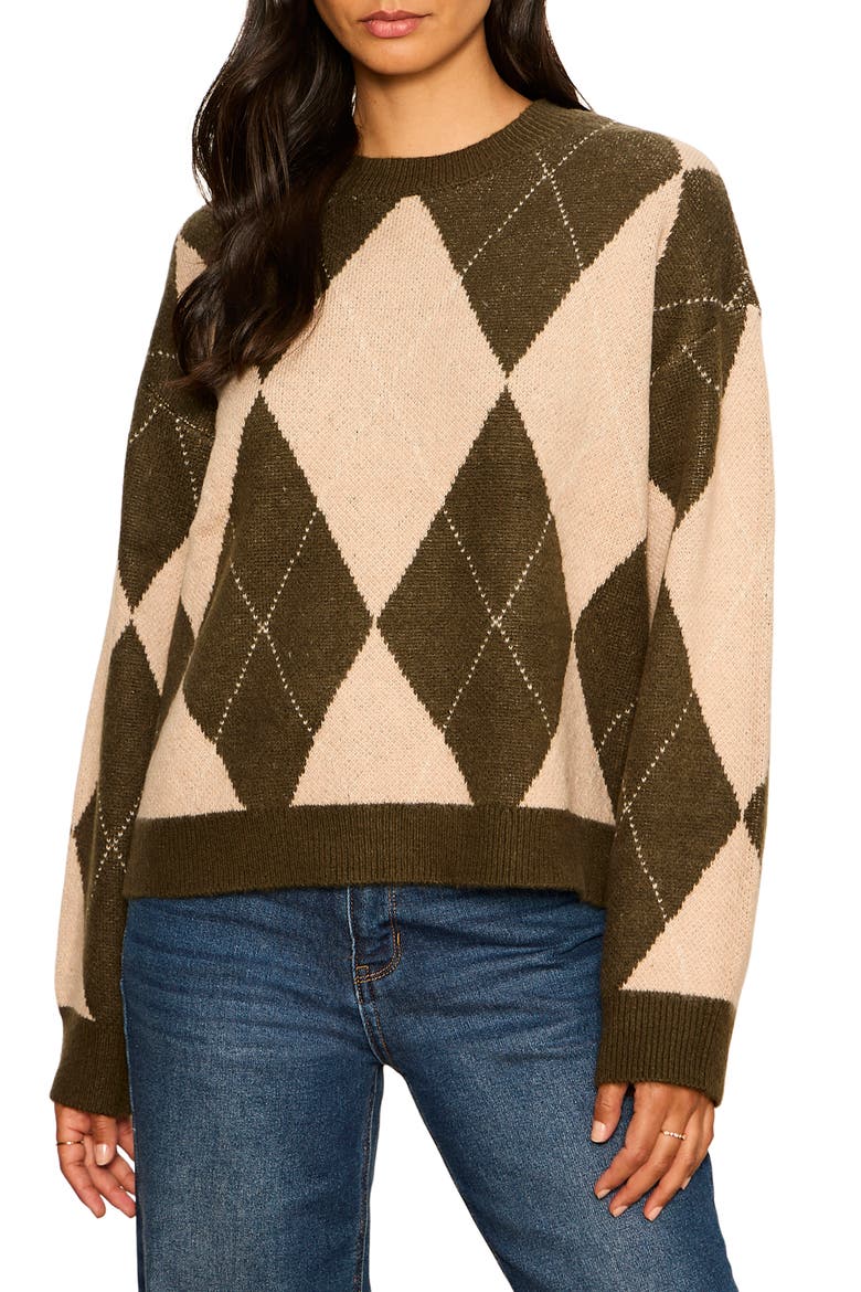 Argyle Pullover, Main, color, KALAMATA GREEN/ HAZELNUT