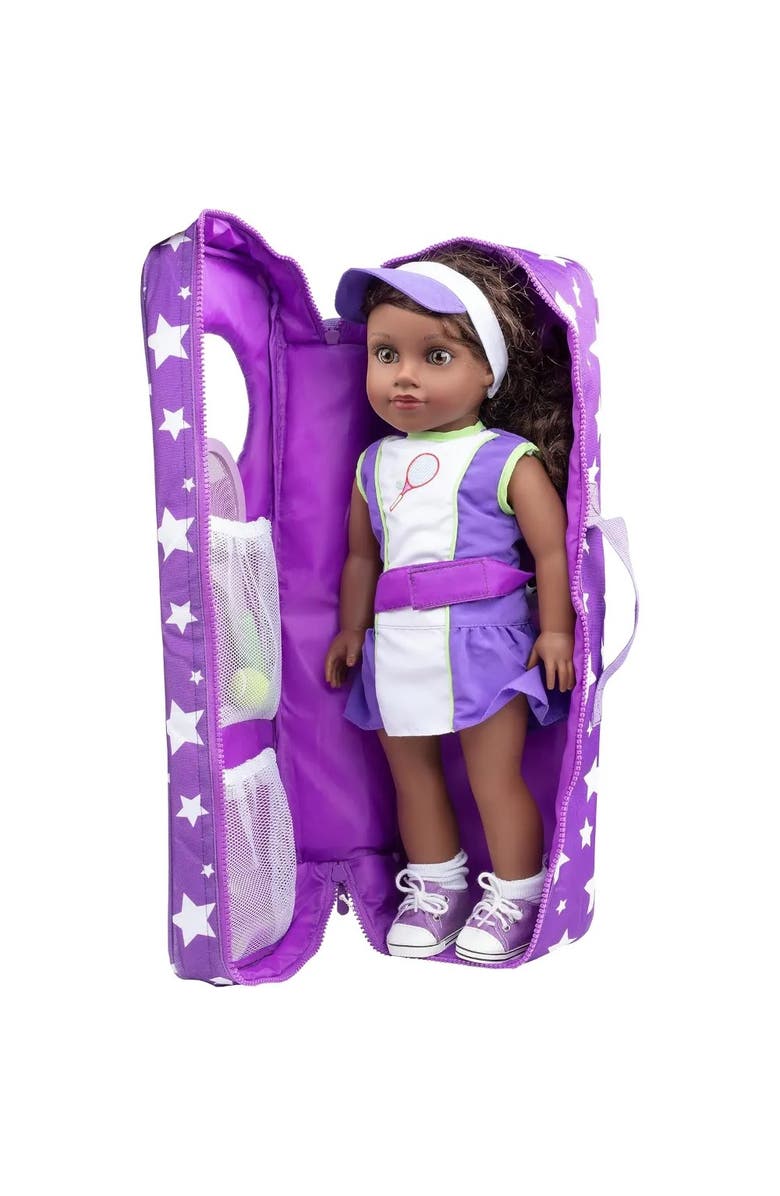 Dress Along Dolly Purple Star Doll Storage Carrying Case for 18" Girl Dolls, Alternate, color, Purple