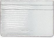 Strathberry Lizard Embossed Leather Card Case