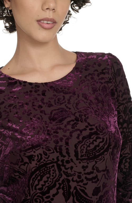 Tommy Hilfiger Three Quarter Sleeve Minidress In Burgundy