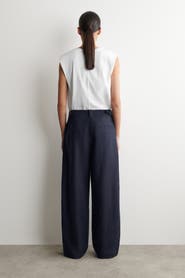 COS Buckle-detail Linen Balloon-leg Pants