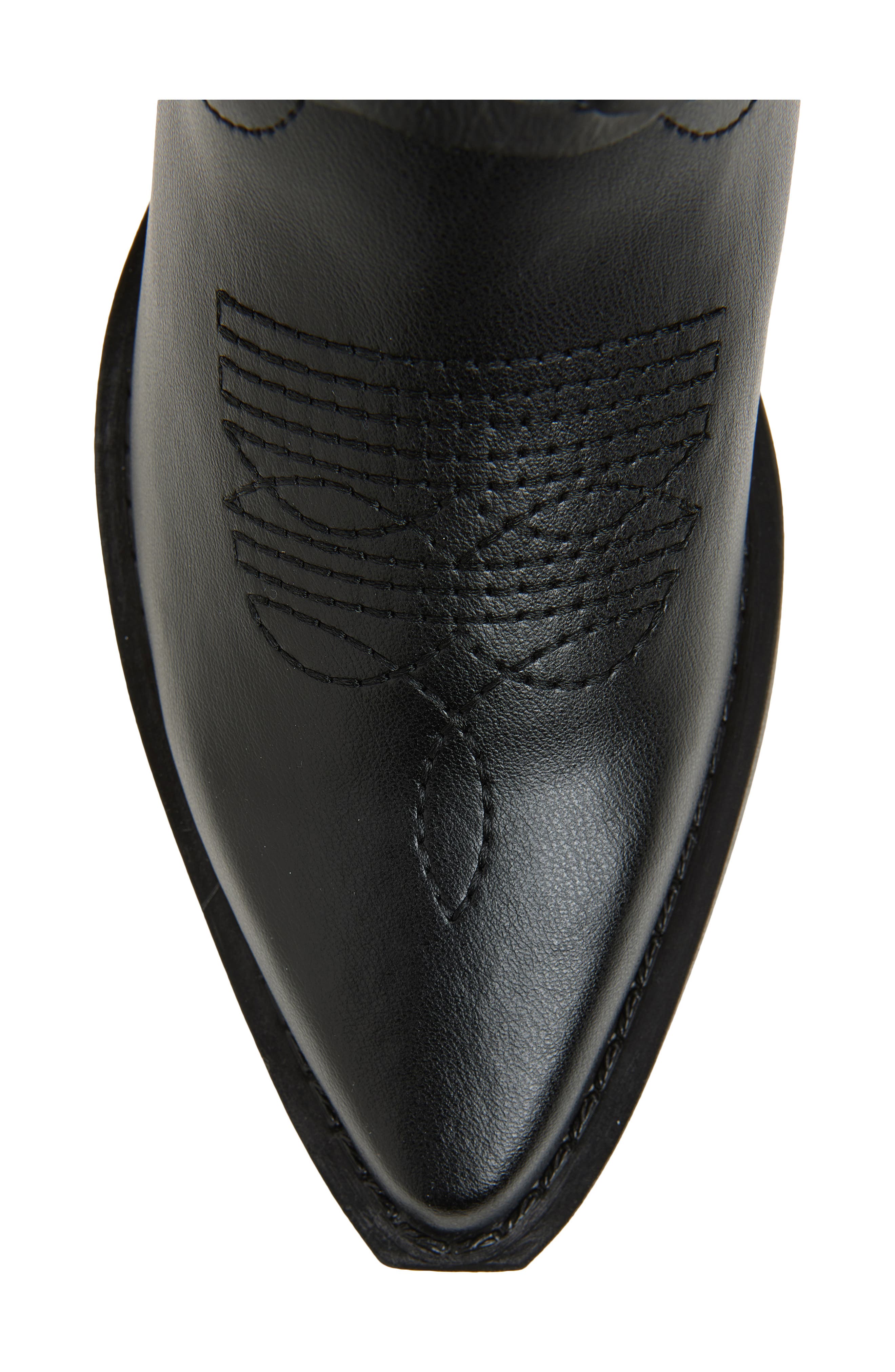 Steve Madden Ames Western Boot, Alternate, color, Black Leather