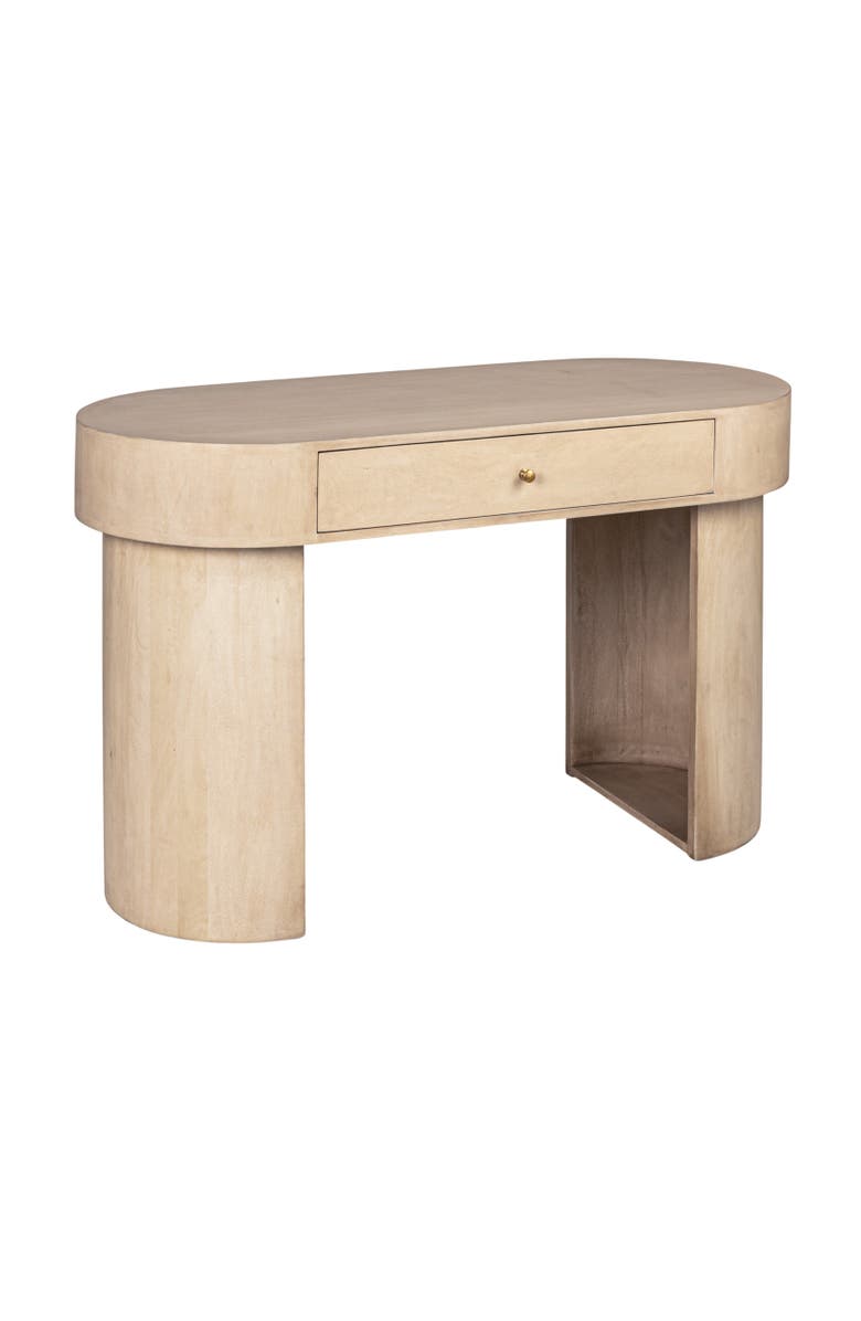 Olive Grove Oval Desk with Drawer, Main, color, White