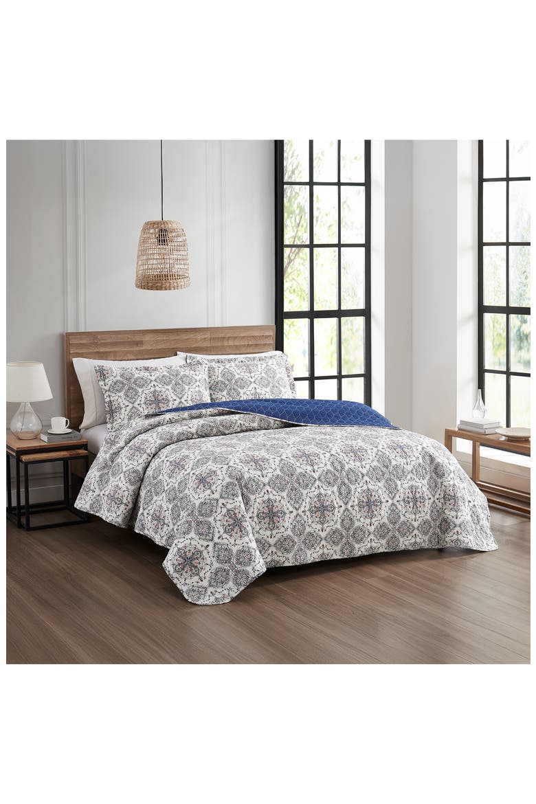 Soren 3-Piece Cotton Quilt Set, Main, color, BOHEMIAN BLUE