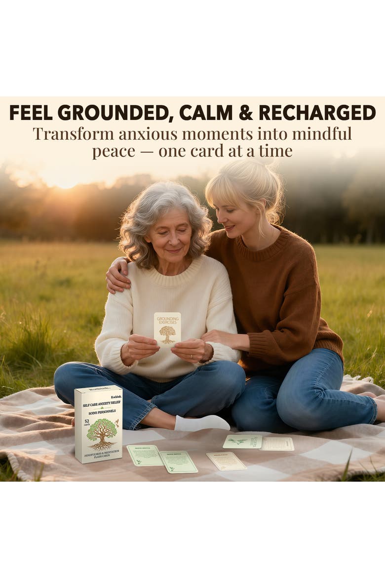 Affirmation, Mindfulness and Meditation Card Set, Alternate, color, Self Care