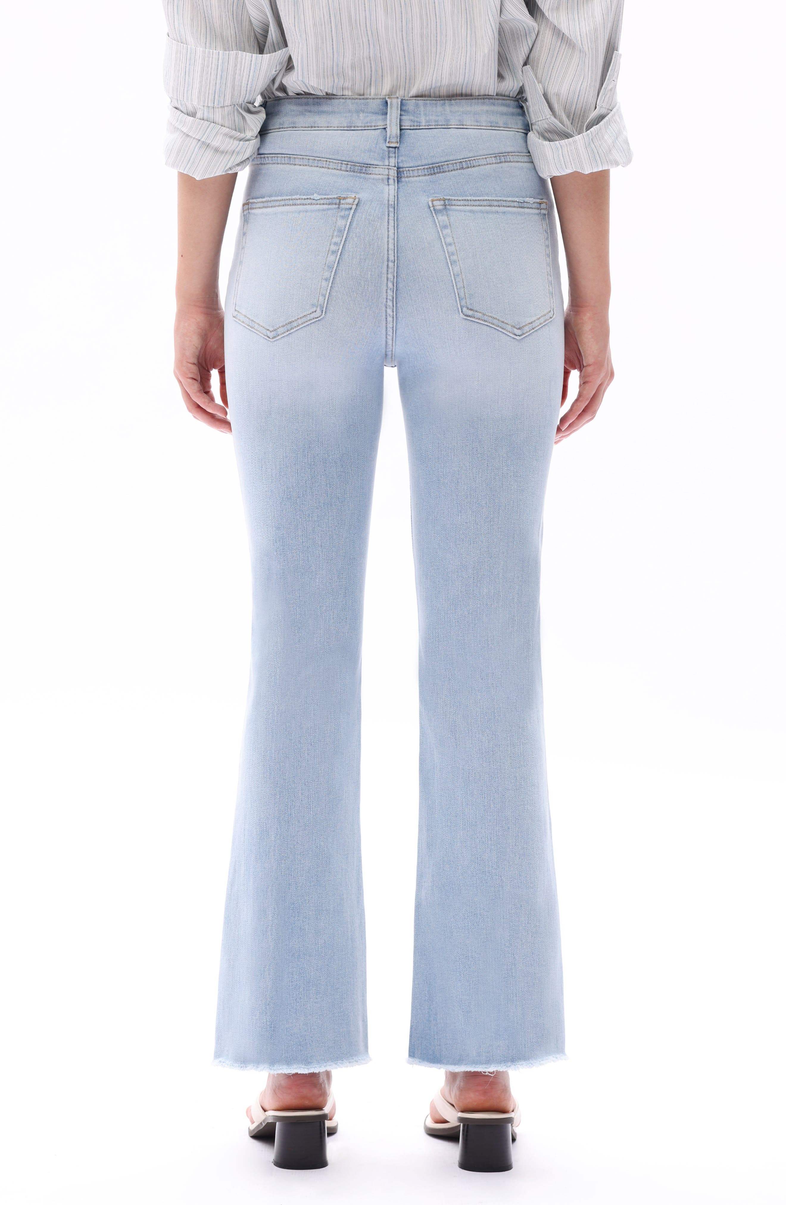 Frayed High Waist Ankle Bootcut Jeans - image 2