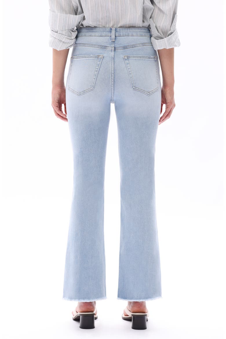 Frayed High Waist Ankle Bootcut Jeans, Alternate, color, LIGHT BLUE