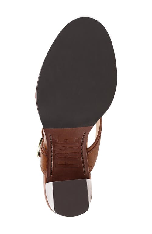 Frye Stella Leather Buckle Dual-band Sandals In Dark Latte