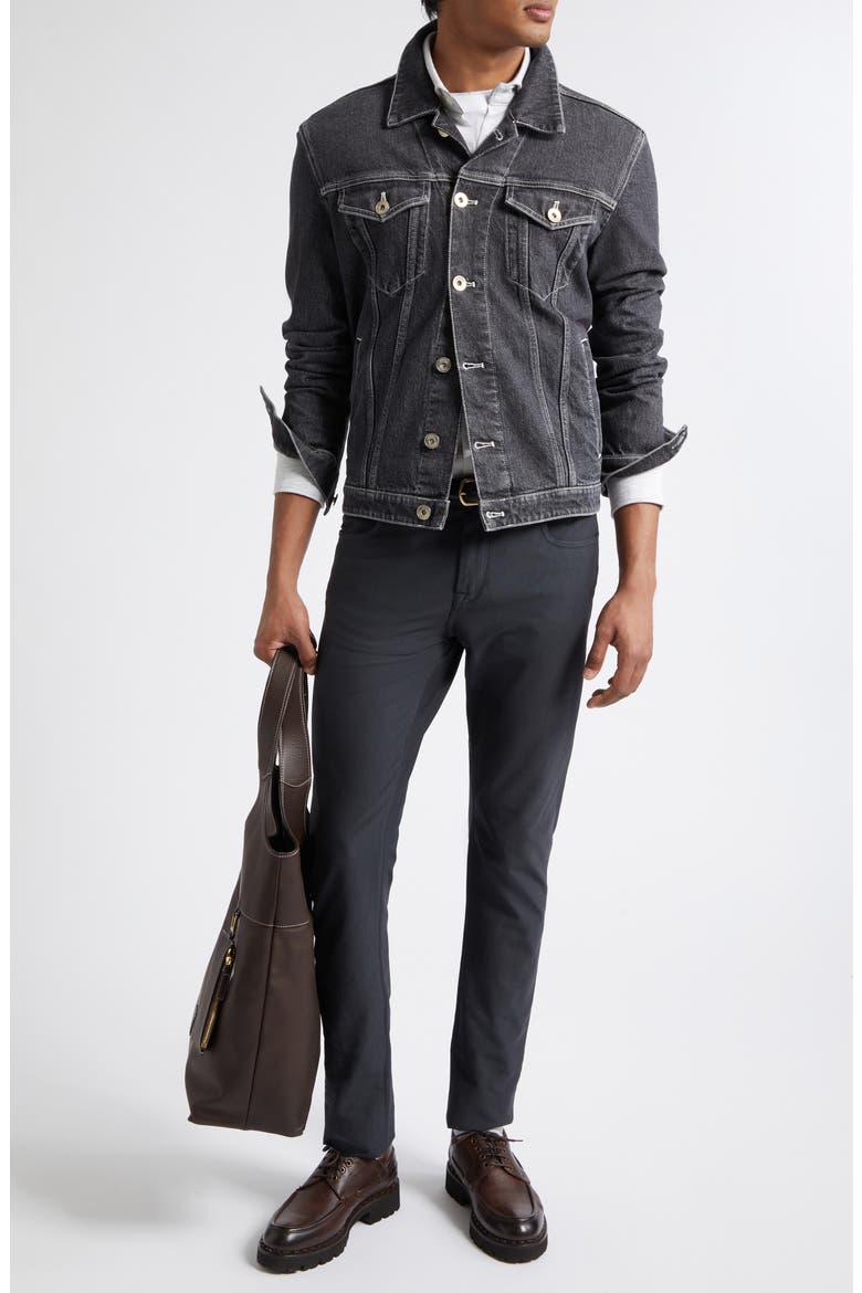 Stretch Denim Jacket, Alternate, color, 22 BLACK