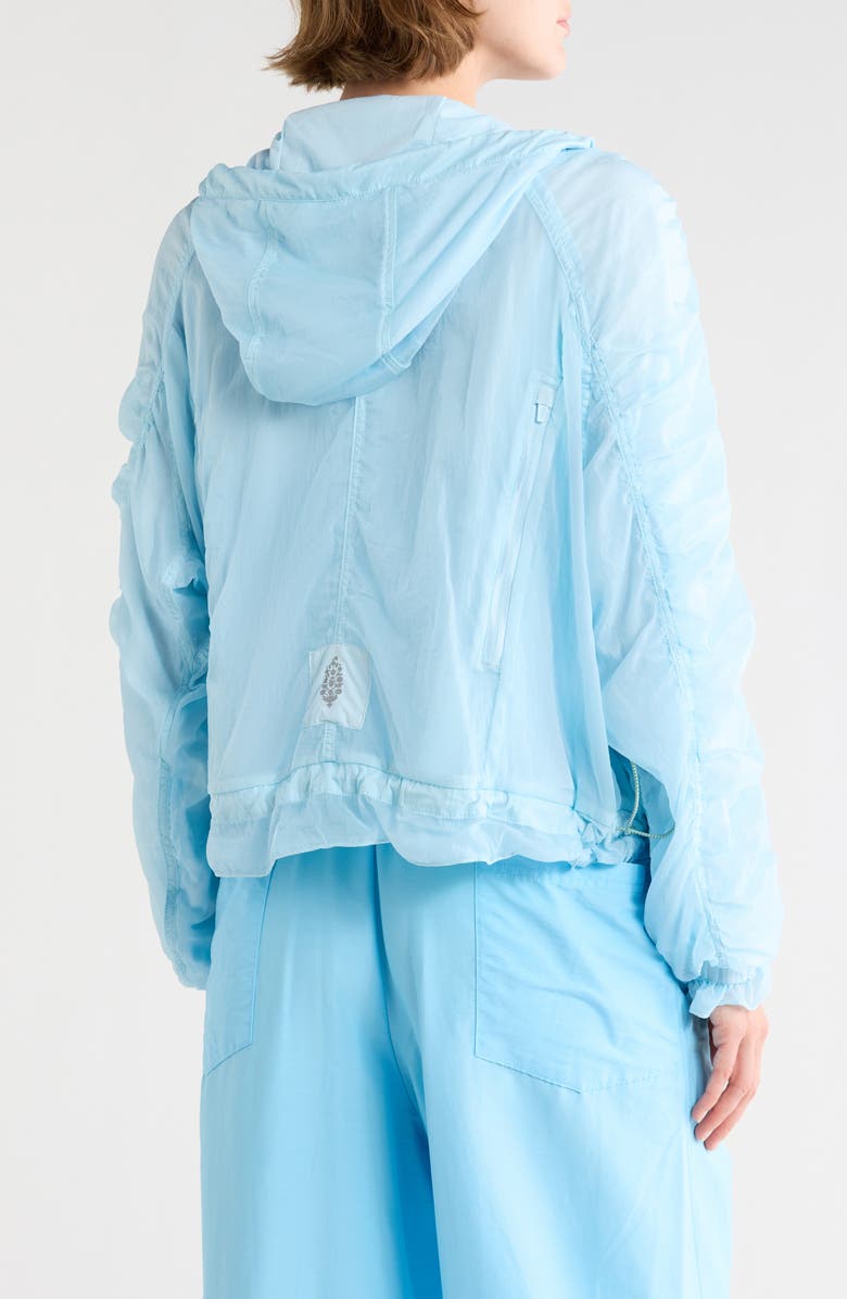 Free People Sheer Bliss Performance Jacket, Alternate, color, Blue