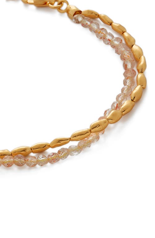 Monica Vinader Mini Nugget Beaded Layered Bracelet
