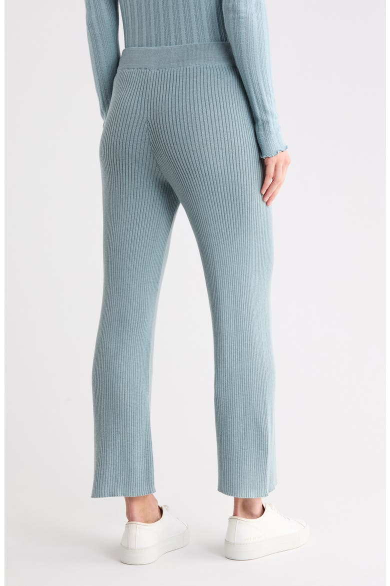 Rib Knit Wide Leg Crop Pants, Alternate, color, ARONA