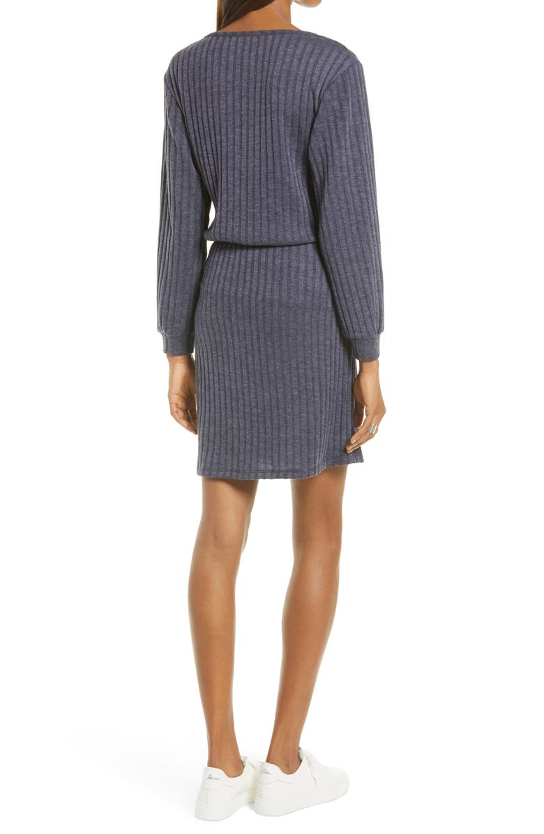 Tie Front Long Sleeve Dress