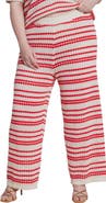 ELOQUII Pointelle Stripe Sweater Pant