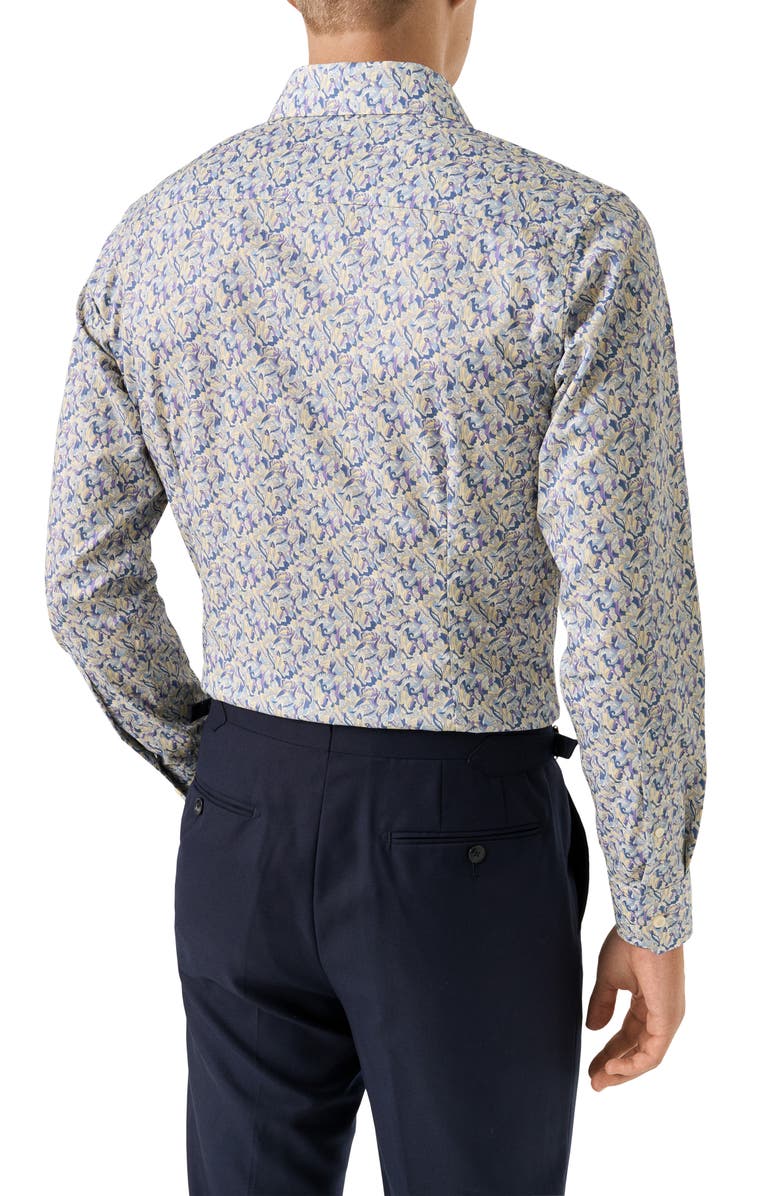 Eton Slim Fit Signature Twill Floral Button-Up Shirt, Alternate, color, Light Purple
