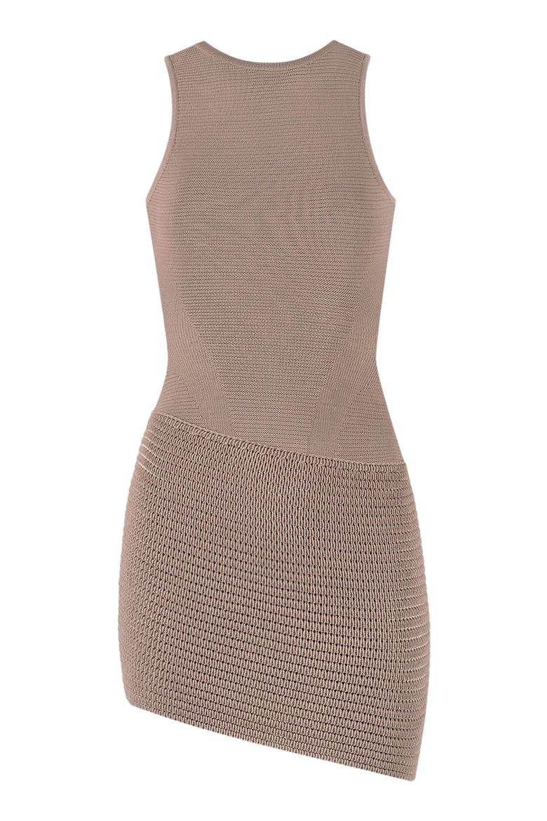 Asymmetric Knit Mini Dress, Alternate, color, Taupe/Beige