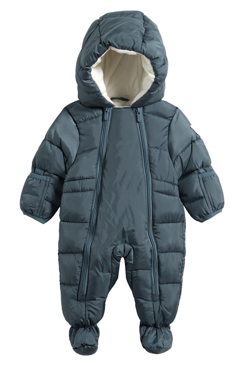 Quilted Hooded Bunting, Main, color, DARK BLUE