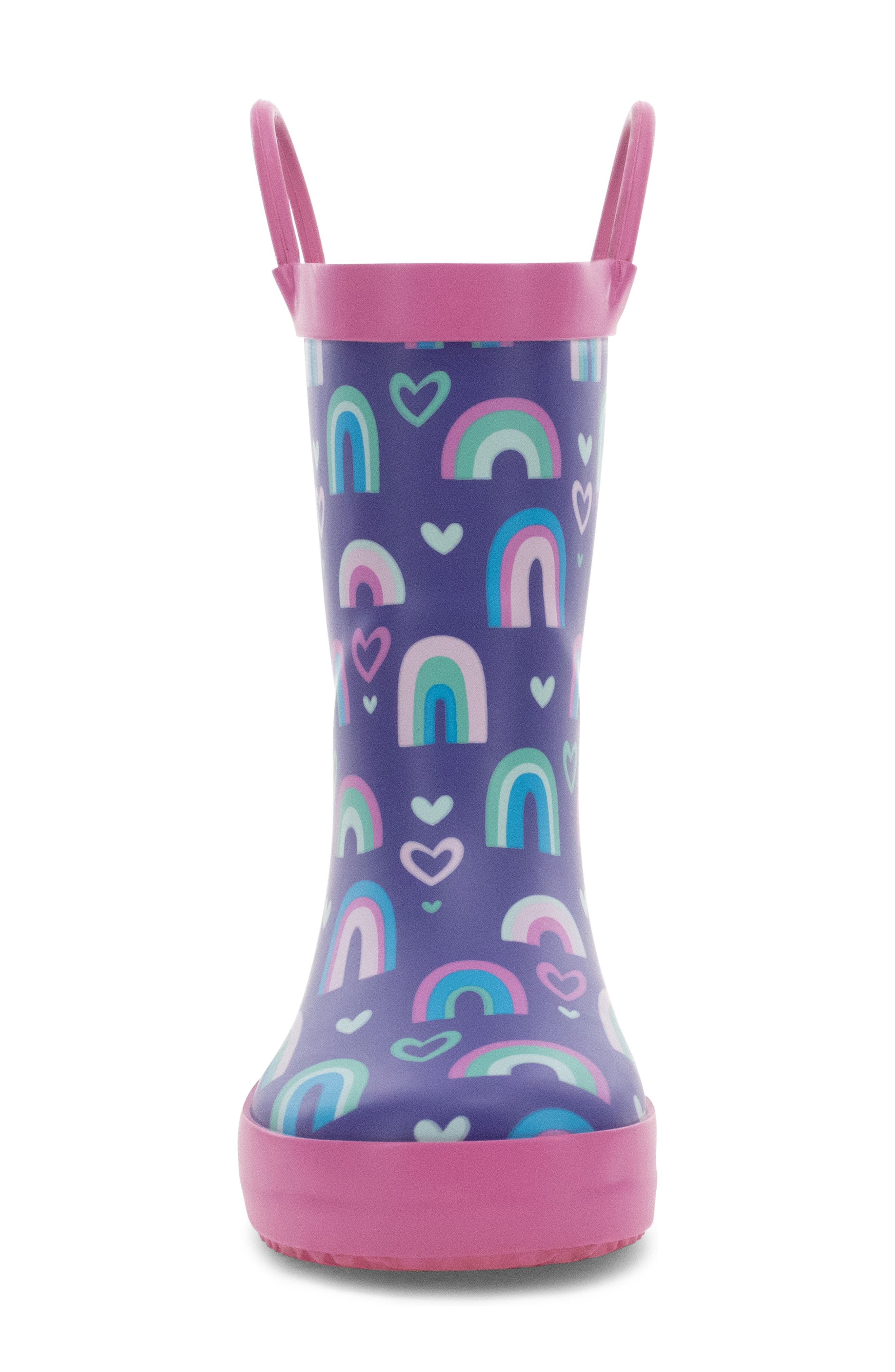 Kids' Heart Splash Rain Boot, Alternate, color, PURPLE