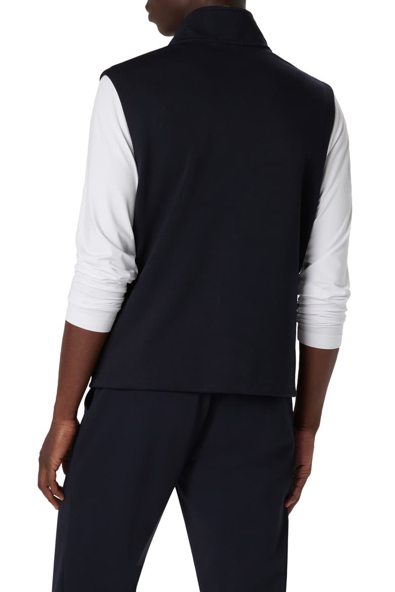 Knit Zip-Up Vest, Alternate, color, NAVY