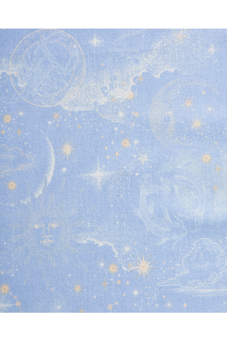Zodiac Long Fringed Scarf, Alternate, color, Light Blue