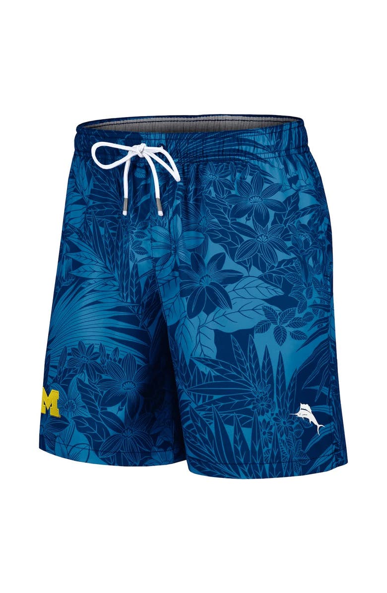 Tommy Bahama Men's Tommy Bahama Navy Michigan Wolverines Santiago Palms Board Shorts, Alternate, color, 