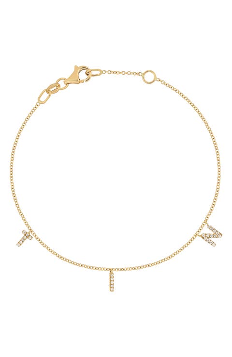 Icon Personalized Diamond Charm Bracelet (Nordstrom Exclusive)
