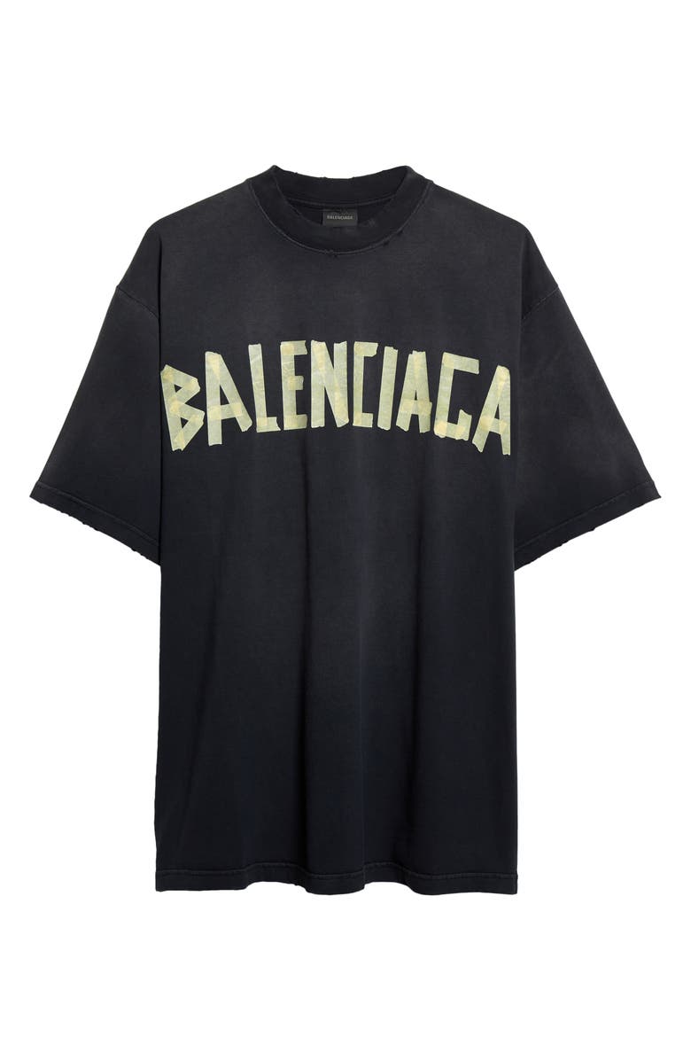 Balenciaga Tape Logo Cotton Graphic T-Shirt, Alternate, color, 