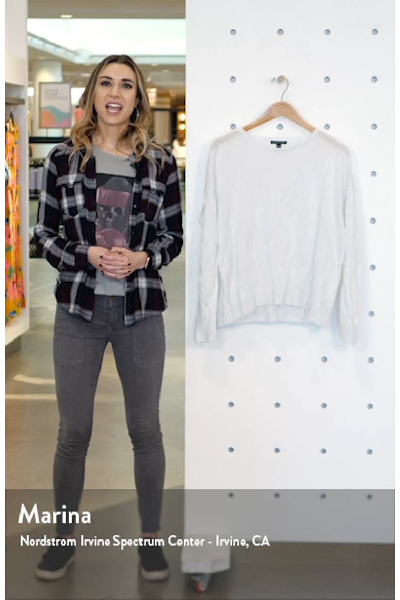 Metallic Fiber Blend Crewneck Box Top Sweater video