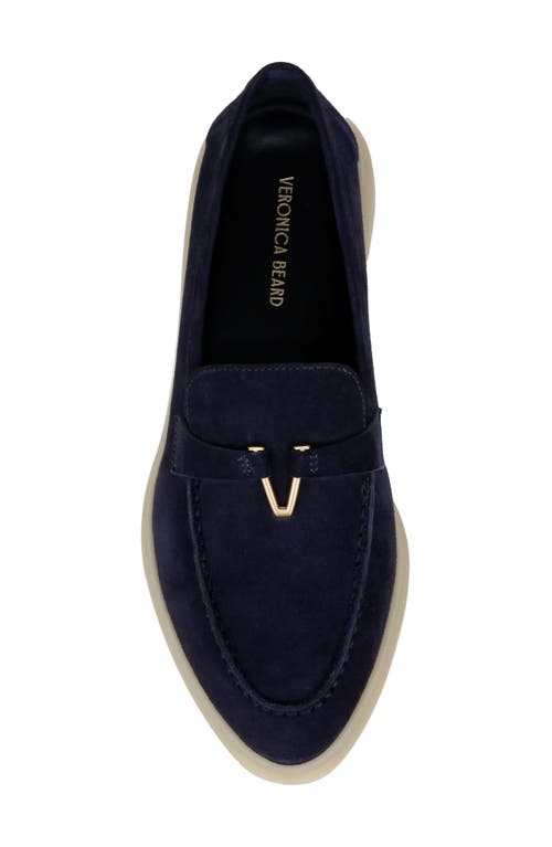 Veronica Beard Ailey Suede Medallion Slip-on Loafers In Eclipse