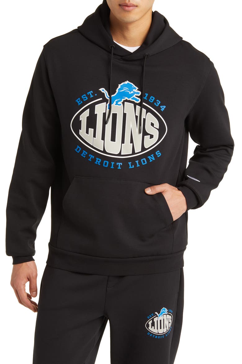 x NFL Touchback Graphic Hoodie, Main, color, DETROIT LIONS BLACK