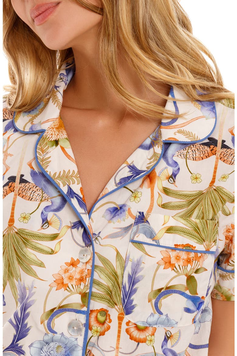 Nina Jungle Short Pajamas, Alternate, color, BLUE