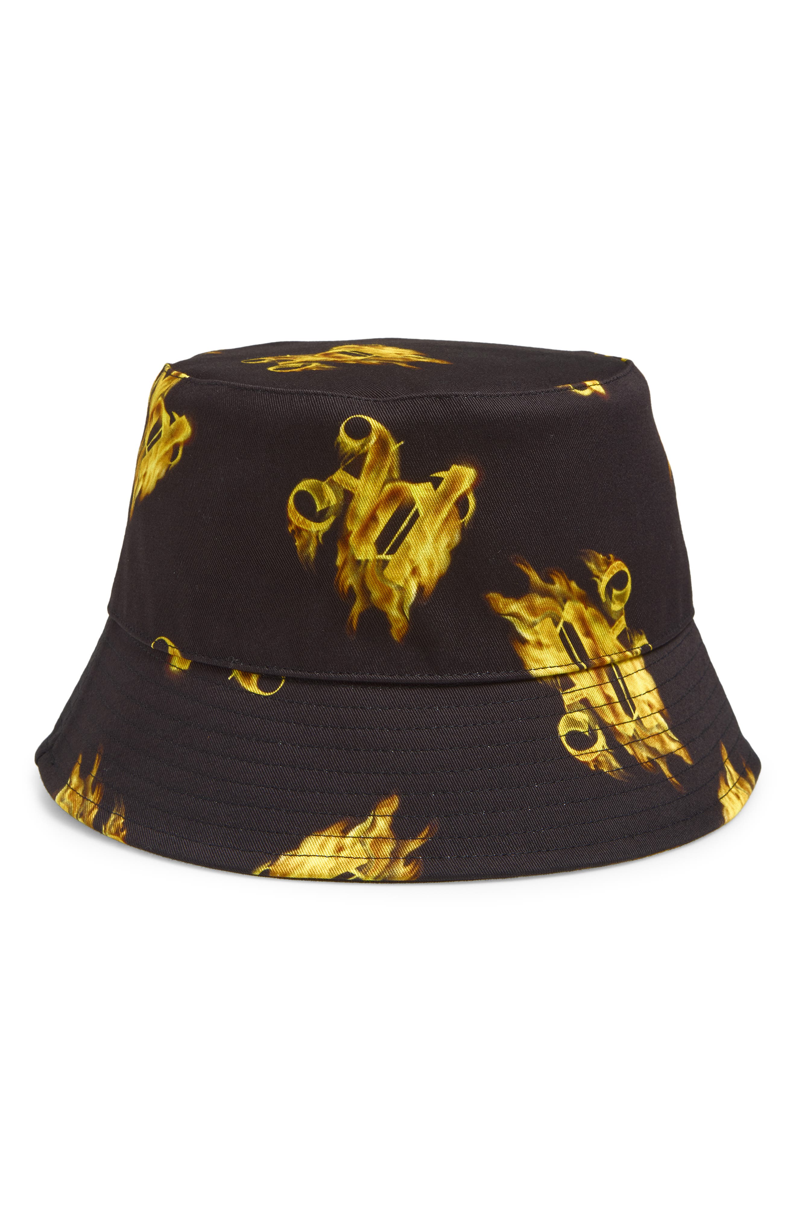Palm Angels Print Cotton Bucket Hat