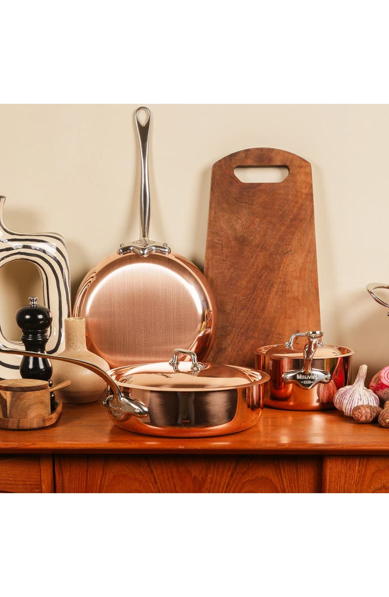 Mauviel M'150s 3 Quart Saute Pan with Cast Stainless Steel Handle, Alternate, color, Copper