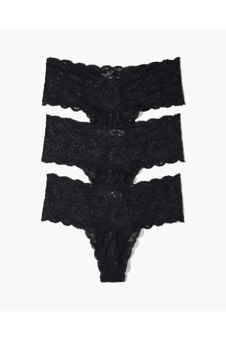 Nsn Comfie Thongs 3Pk, Main, color, Black