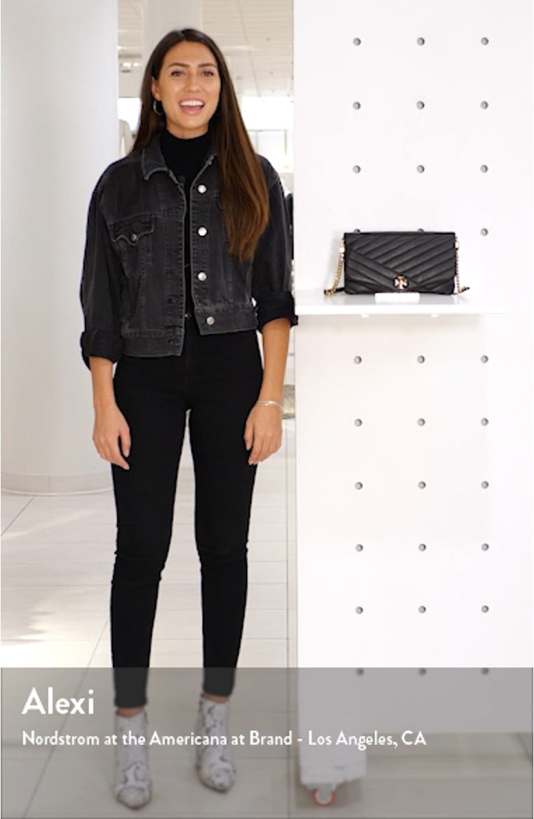 Kira Chevron Quilted Leather Clutch, sales video thumbnail