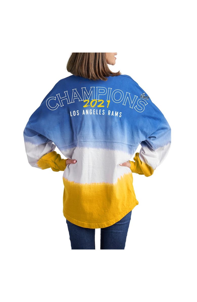 FANATICS Women's Fanatics Branded Royal Los Angeles Rams Super Bowl LVI Champions Ombre Long Sleeve T-Shirt, Main, color, 