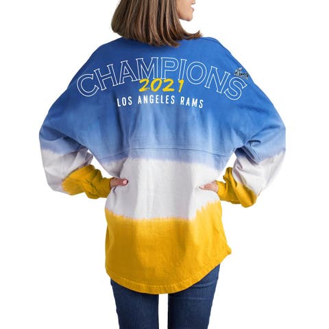 Women's Fanatics Branded Royal Los Angeles Rams Super Bowl LVI Champions Ombre Long Sleeve T-Shirt