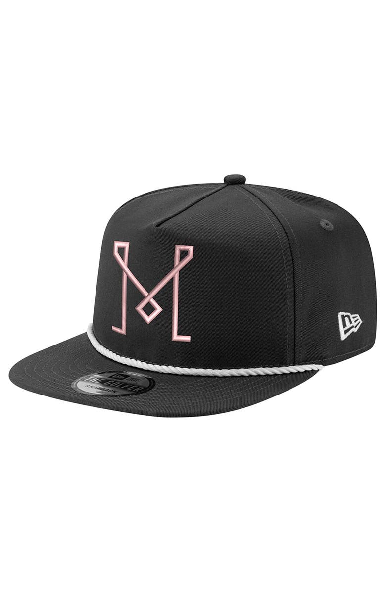New Era Men's New Era Black Inter Miami CF The Golfer Kickoff Collection Adjustable Hat, Alternate, color, 
