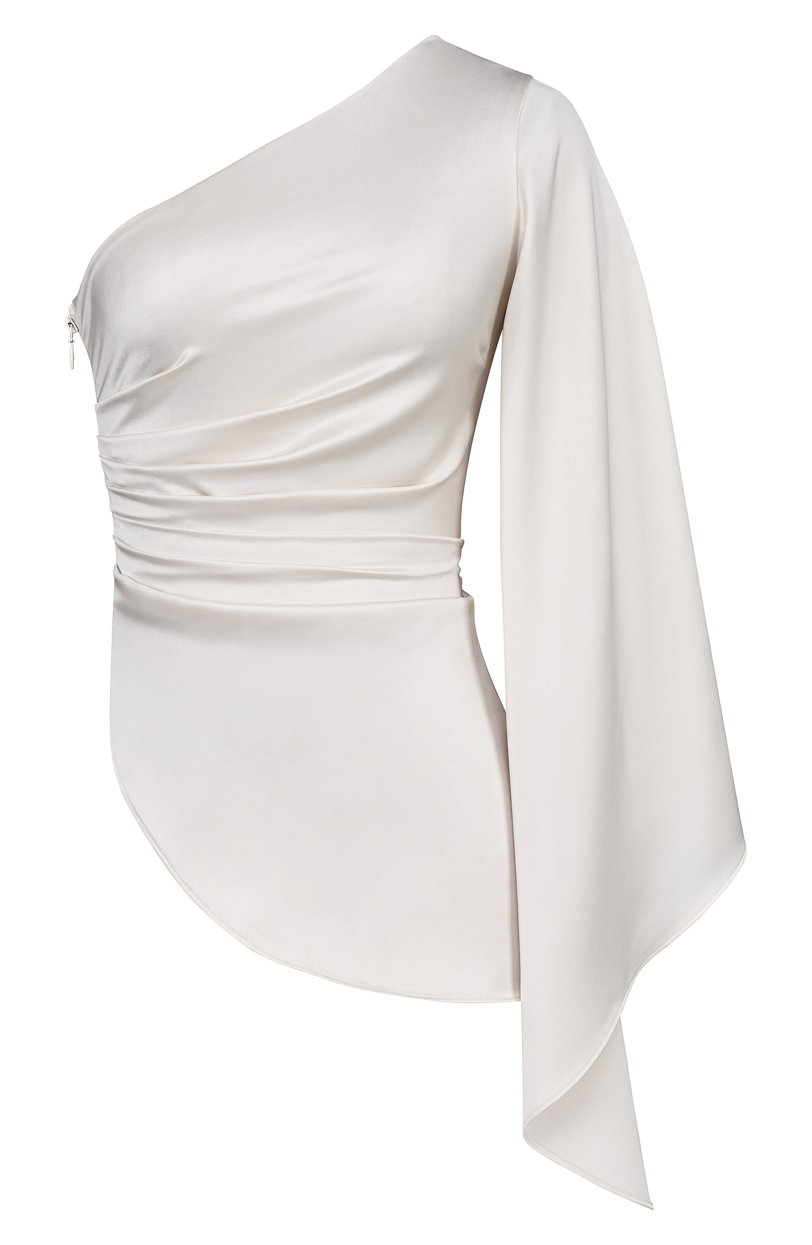 HOUSE OF CB Nicolette Satin One Sleeve Top (Women) | Nordstrom