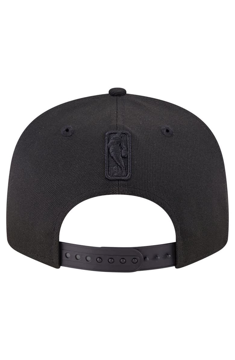 New Era Men's New Era Black LA Clippers Black On Black 9FIFTY Snapback Hat, Alternate, color, Black