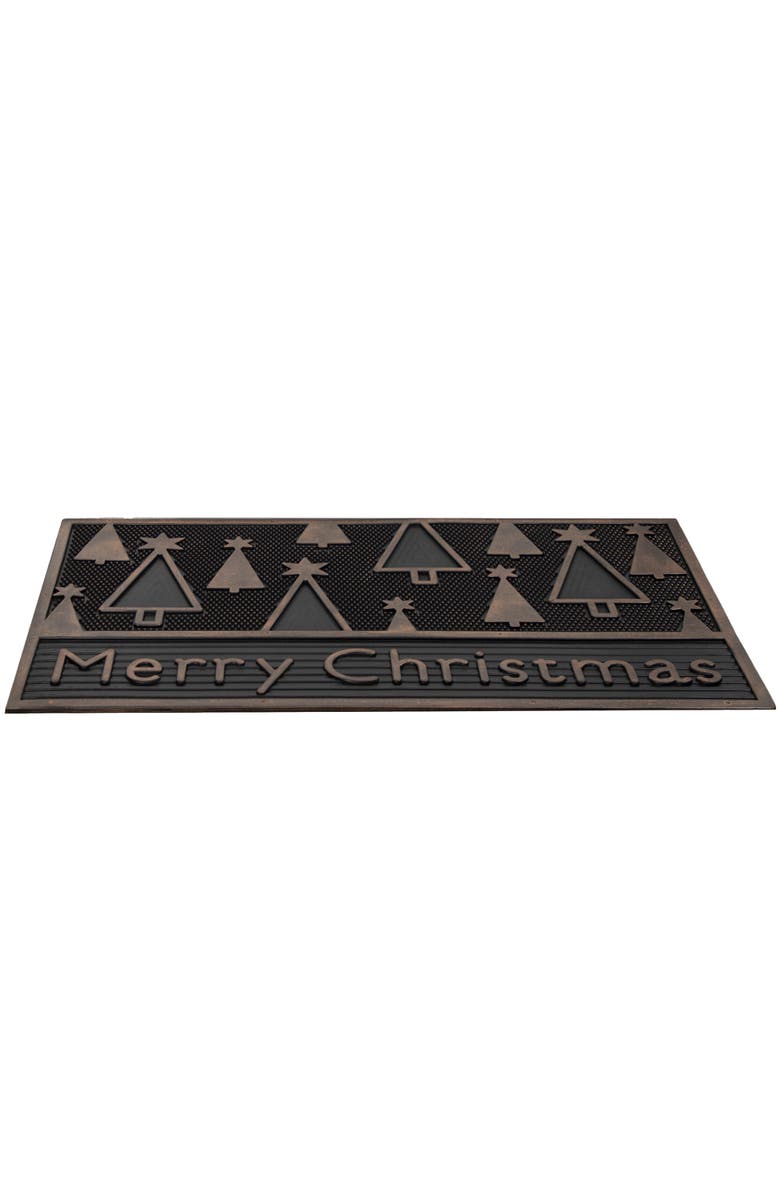 Northlight Black and Gold Merry Christmas Doormat 18" x 30", Alternate, color, 