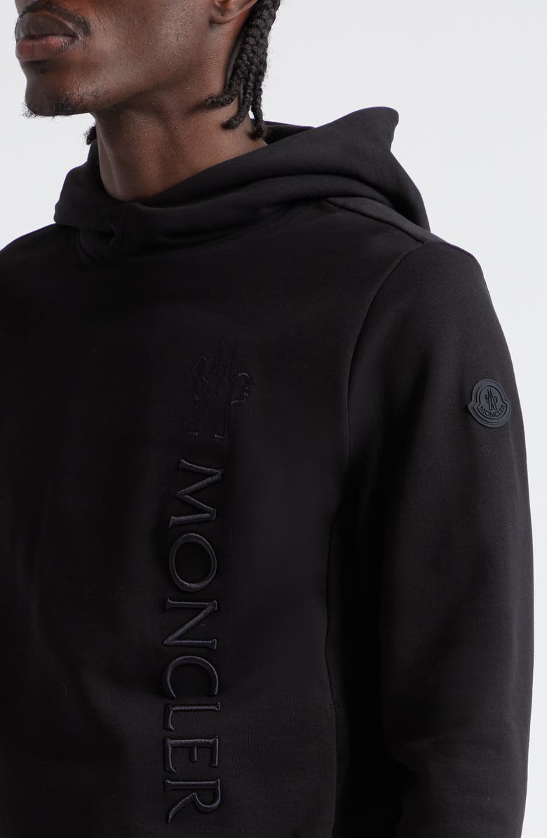Moncler Embroidered Cotton Logo Hoodie, Alternate, color, 