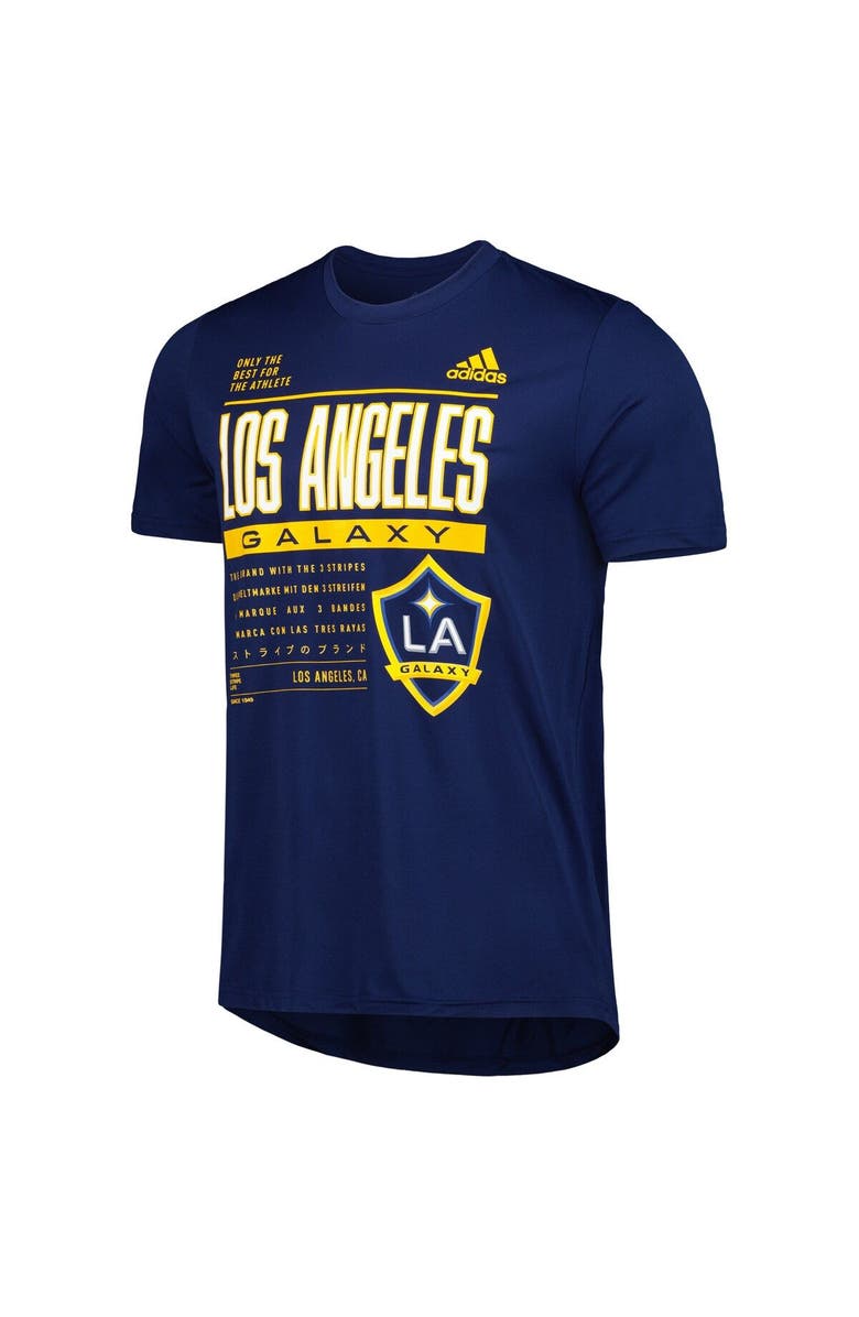 adidas Men's adidas Navy LA Galaxy Club DNA Performance T-Shirt, Alternate, color, Navy