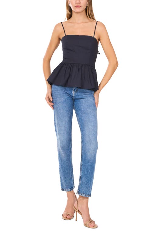 1.state Women's Cotton Peplum Top In Indigo Night