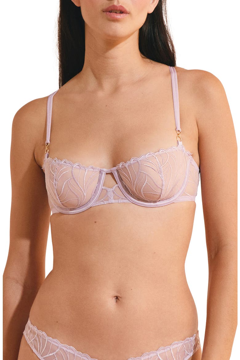 Envolee N°9 Embroidered Underwire Bra, Main, color, LILAC