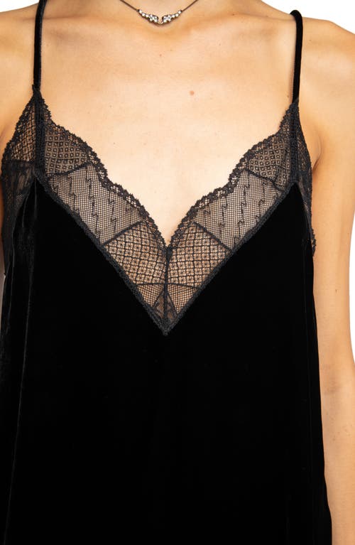 Zadig & Voltaire Christy Strass Crepe De Chine Cami In Black